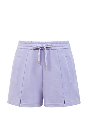 Спортивные шорты с разрезами и поясом на кулиске LORENA ANTONIAZZI. Цвет: фиолетовый