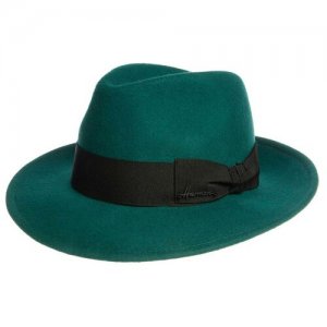 Шляпа , размер 55, зеленый Herman. Цвет: зеленый