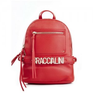Рюкзак с двумя отделениями на молнии Braccialini. Цвет: красный