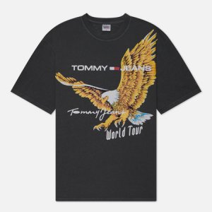 Мужская футболка Script Vintage Eagle Tommy Jeans. Цвет: серый
