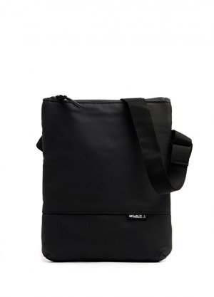 Минималистичная черная женская сумка через плечо с ремешками Mueslii