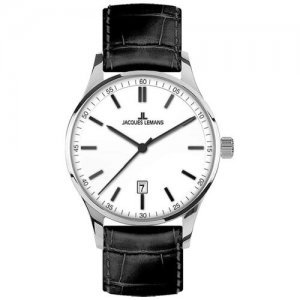 Наручные часы JACQUES LEMANS Classic, белый, серебряный. Цвет: черный