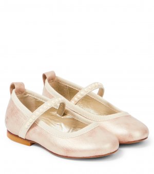 Кожаные балетки aisha mary jane , розовый Bonpoint