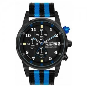 Наручные часы H058932-175EB, черный, синий Нестеров. Цвет: черный