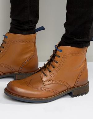 Ботинки-броги на шнуровке Front. Цвет: коричневый