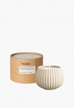 Свеча ароматическая Tkano Nutmeg, Leather & Vanilla. Цвет: бежевый