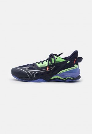 Волейбольные кроссовки WAVE MIRAGE 5 , вечерний синий/зеленый техно/иолит Mizuno