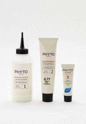 Краска для волос Phyto тон 6.77 Светлый каштан - капучино 50/50/12. Цвет: коричневый
