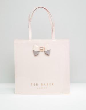 Светло-розовая большая сумка Ted Baker. Цвет: розовый