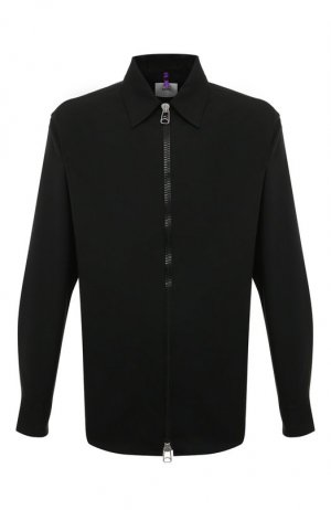 Шерстяная рубашка Oamc. Цвет: чёрный