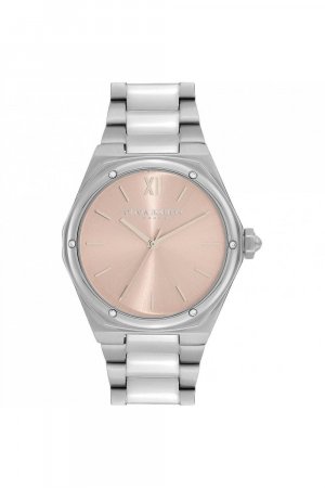 Спортивные роскошные модные аналоговые кварцевые часы из нержавеющей стали — 24000071 , розовый Olivia Burton
