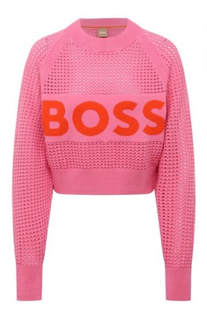 Пуловер из вискозы BOSS. Цвет: розовый