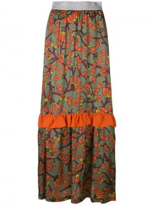 Длинная юбка с цветочным рисунком и оборками I'M Isola Marras