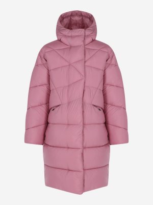 Пальто утепленное для девочек , Розовый, размер 152 Northland. Цвет: розовый