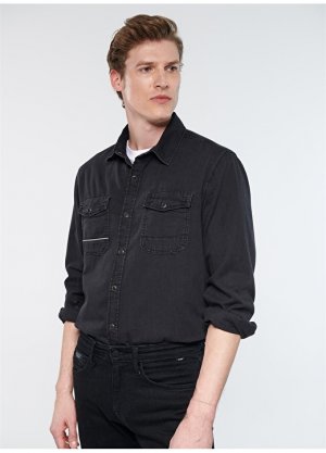 Приталенная мужская джинсовая рубашка Mavi