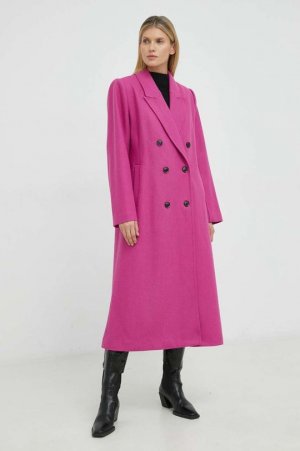 Шерстяное пальто , розовый Gestuz. Цвет: розовый
