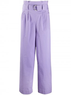 Прямые брюки GANNI. Цвет: фиолетовый