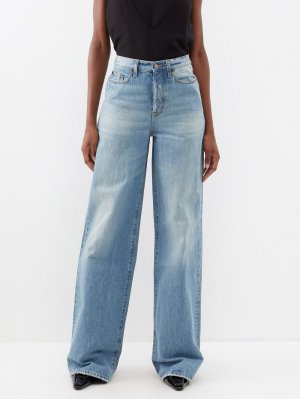Широкие джинсы , синий Saint Laurent