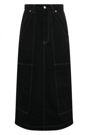 Джинсовая юбка MM6. Цвет: чёрный