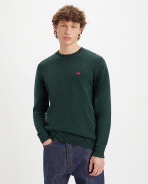 Мужской шерстяной свитер Levi's, темно-зеленый Levi's. Цвет: зеленый
