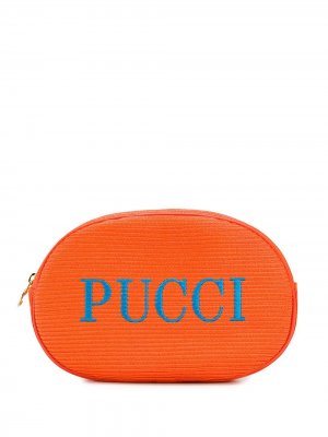 Косметичка с логотипом Emilio Pucci. Цвет: оранжевый