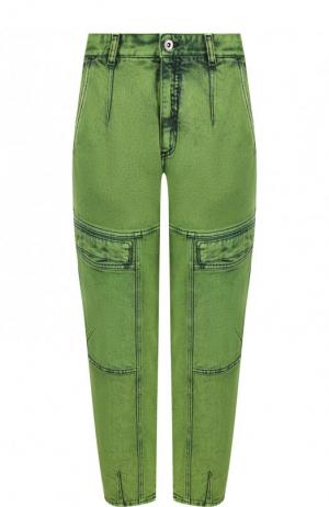Укороченные зауженные джинсы Stella McCartney. Цвет: зеленый