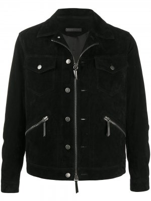 Куртка на молнии с пуговицами Giuseppe Zanotti. Цвет: черный