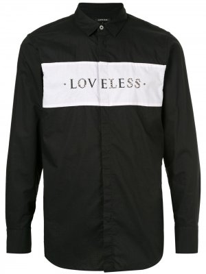 Рубашка с заклепками Loveless. Цвет: черный