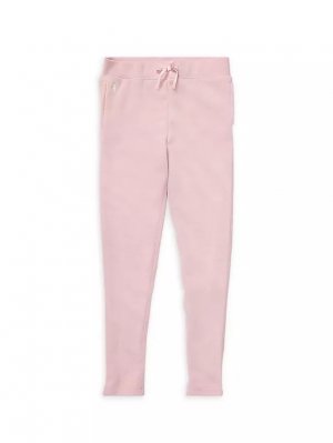 Махровые флисовые леггинсы для маленьких девочек и , розовый Polo Ralph Lauren