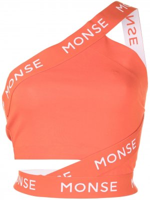 Топ с логотипом Monse. Цвет: оранжевый