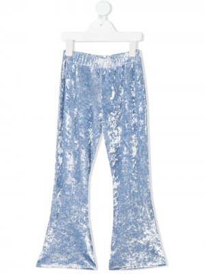 Расклешенные брюки с пайетками SONIA RYKIEL ENFANT. Цвет: синий