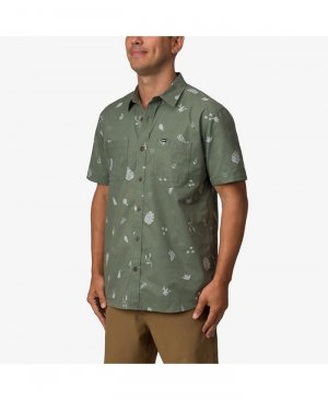 Мужская тканая рубашка Bloom с короткими рукавами REEF, зеленый Reef