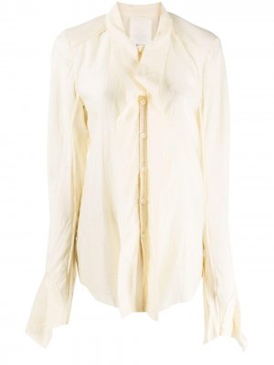 Блузка с длинными рукавами и оборками PHAEDO STUDIOS. Цвет: бежевый