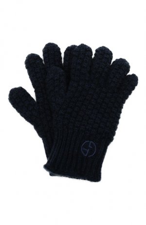 Кашемировые перчатки Giorgio Armani. Цвет: синий