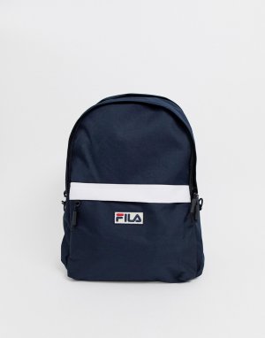 Темно-синий рюкзак с маленьким логотипом Byrd Fila. Цвет: темно-синий