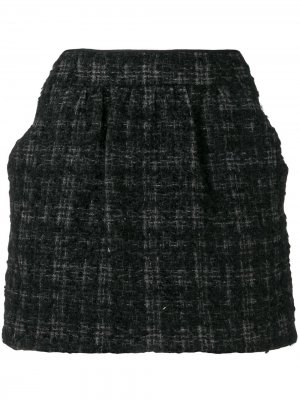Юбка-мини в клетку стиле 1990-х Prada Pre-Owned. Цвет: черный