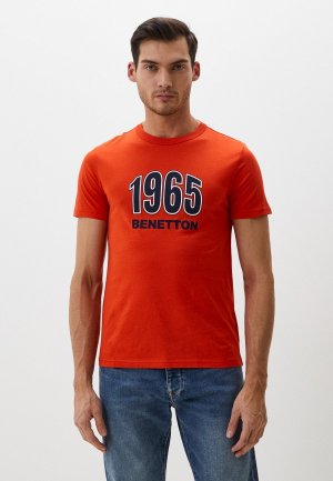 Футболка United Colors of Benetton. Цвет: оранжевый