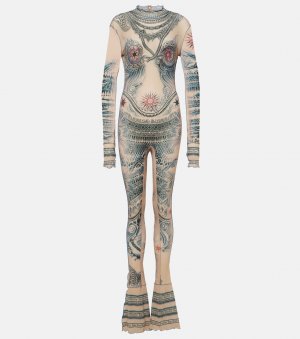 Сетчатый комбинезон из коллекции tattoo, мультиколор Jean Paul Gaultier