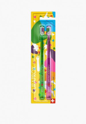 Комплект зубных щеток Curaprox ultrasoft, d 0,10 мм (2 шт.) Duo Love Edition 2023. Цвет: разноцветный