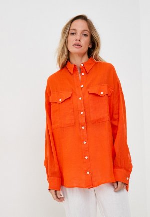 Рубашка Replay. Цвет: оранжевый