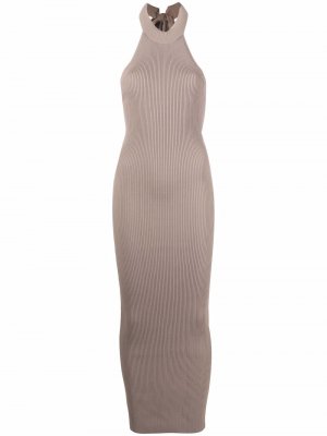 Ribbed-knit midi dress Federica Tosi. Цвет: серый