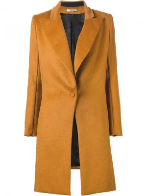 Пальто с заострёнными лацканами Bouchra Jarrar. Цвет: жёлтый и оранжевый