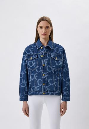 Куртка джинсовая Chiara Ferragni. Цвет: синий