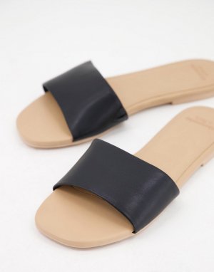 Черные сандалии без застежки -Черный Abercrombie & Fitch