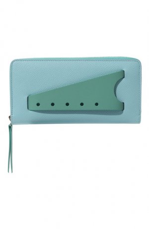 Кожаный кошелек Maison Margiela. Цвет: голубой