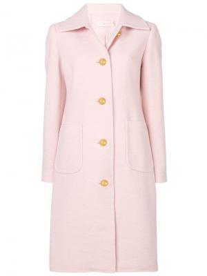 Однобортное пальто Tory Burch. Цвет: розовый