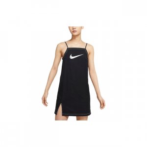 Color-Block Contrast Stitching Sporty Casual Dress Women Black DM6743-010 Nike