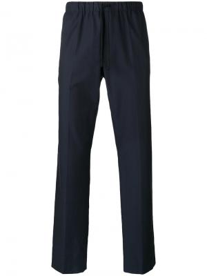 Классические брюки с эластичным поясом Dries Van Noten. Цвет: синий