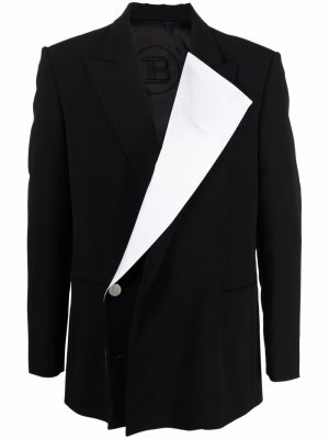 Пиджак с двойными лацканами Balmain. Цвет: черный