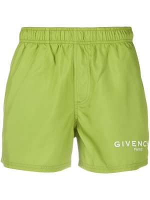 Плавки-шорты с логотипом Givenchy. Цвет: зеленый